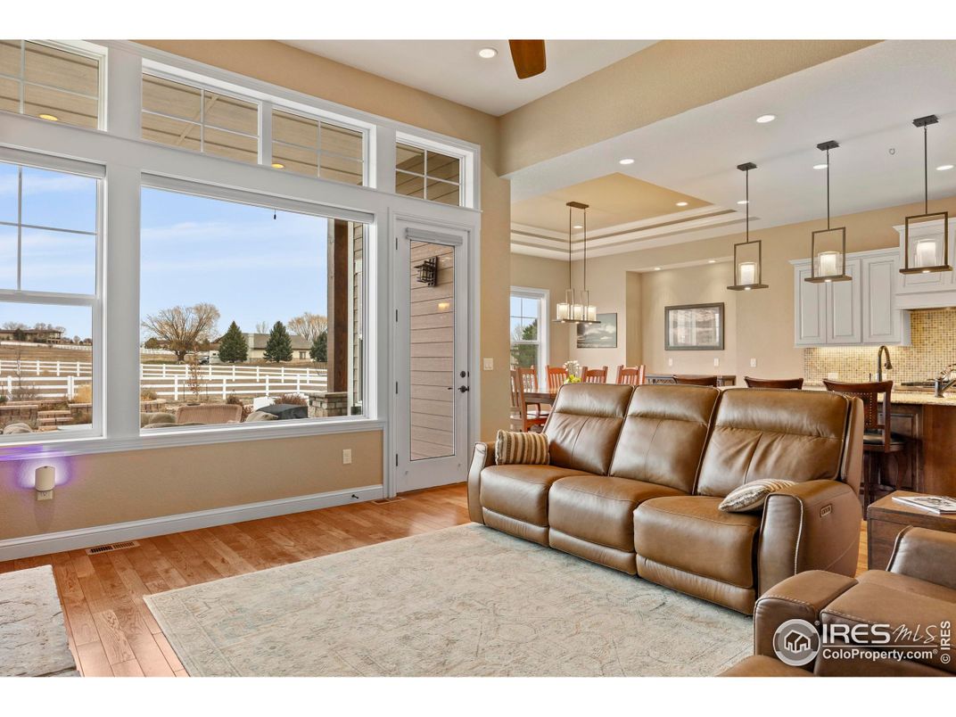 Dining room, Interior, Kitchen, Living room, Pendant Lights, Recessed Lighting, Wood Texture Flooring