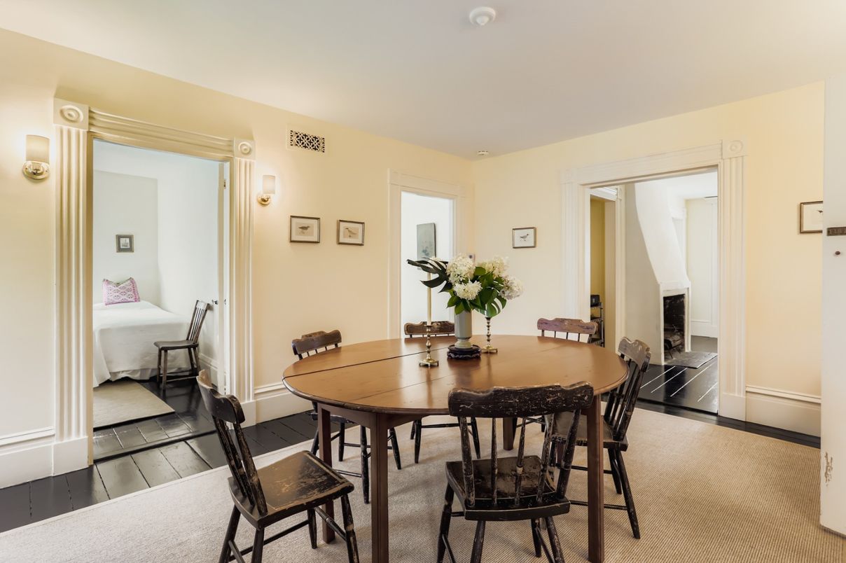 Dining room, Interior, Wood Texture Flooring