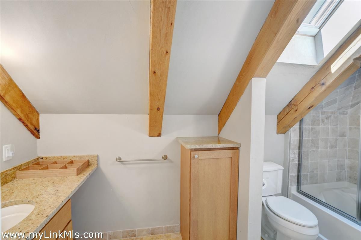 Bathroom, Glass Shower, Interior, Wooden Beams