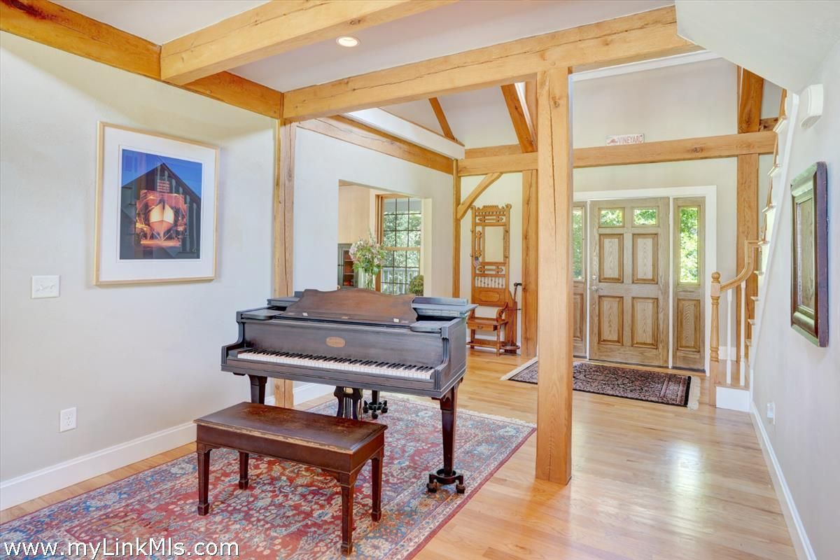 Interior, Piano, Recessed Lighting, Wooden Beams, Wood Texture Flooring