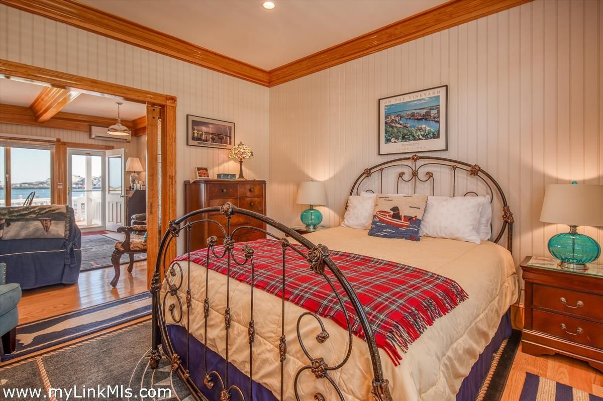 Bedroom, Interior, Recessed Lighting, Wooden Beams, Wood Texture Flooring