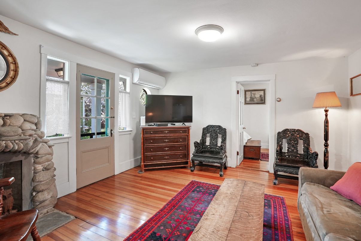 Fireplace, Interior, Wood Texture Flooring