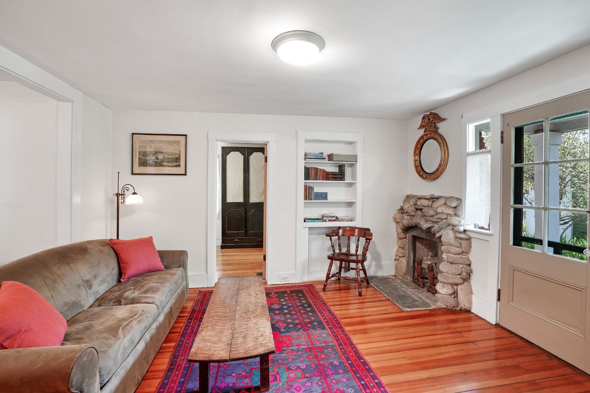 Fireplace, Interior, Wood Texture Flooring