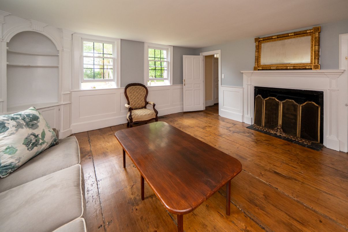 Fireplace, Interior, Wood Texture Flooring