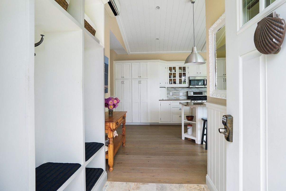 Interior, Kitchen, Pendant Lights, Stainless Steel Appliances, Wood Texture Flooring