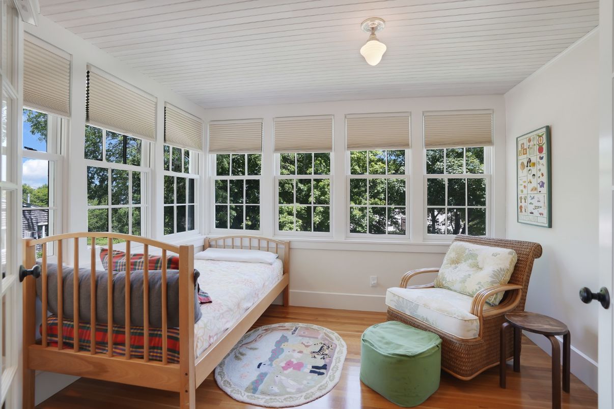 Bedroom, Interior, Sun Room, Wood Texture Flooring