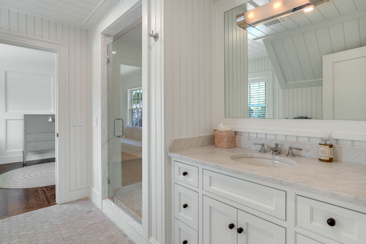 Bathroom, Interior, Wood Texture Flooring