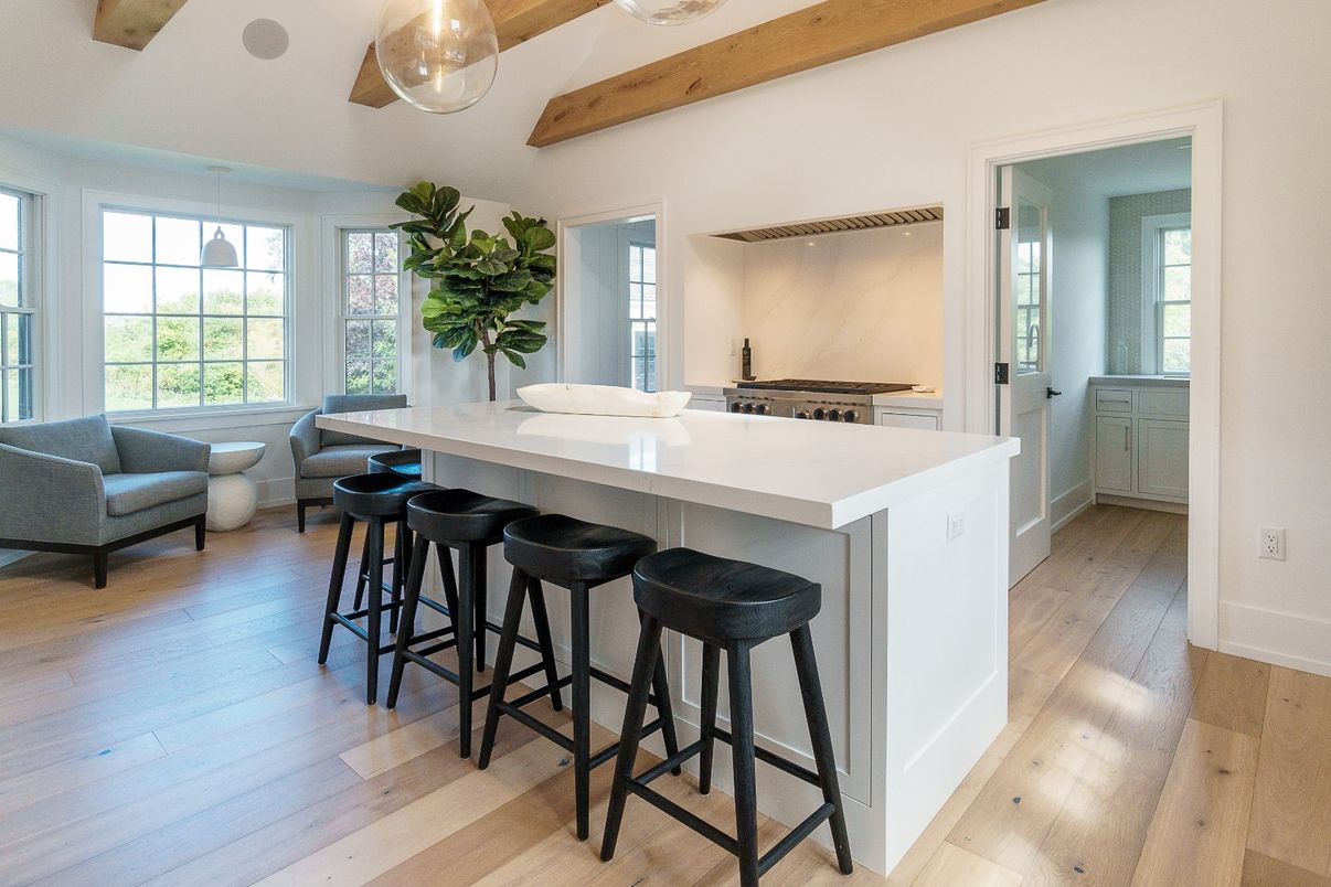 Interior, Kitchen, Wooden Beams, Wood Texture Flooring