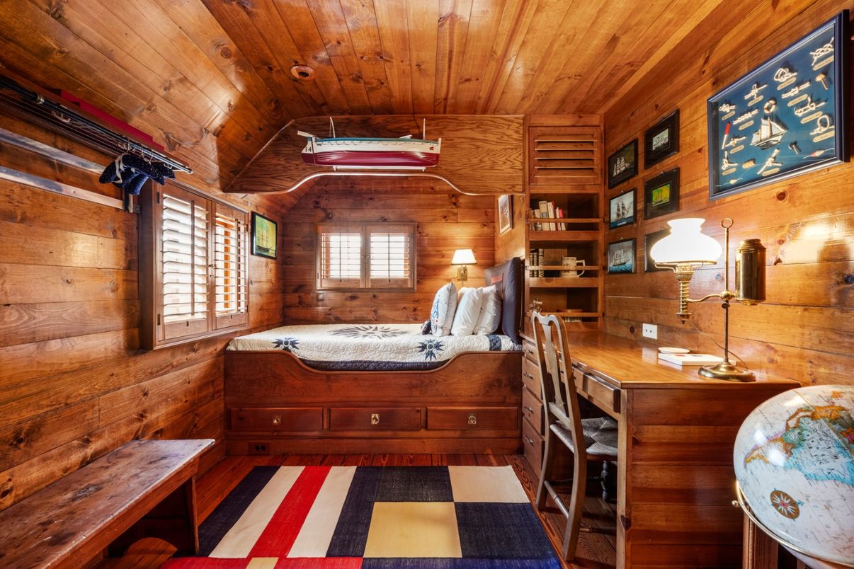 Home Office, Interior, Wooden Ceilings, Wooden Walls