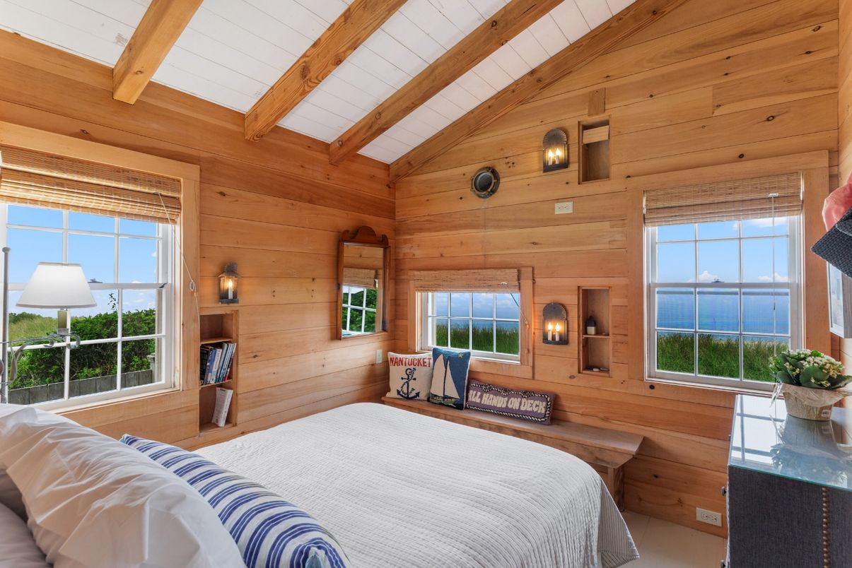 Bedroom, Fireplace, Interior, Wooden Beams, Wooden Walls