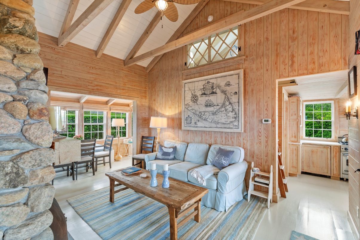 Dining room, Interior, Kitchen, Living room, Stone Walls, Wooden Beams, Wood Texture Flooring, Wooden Walls