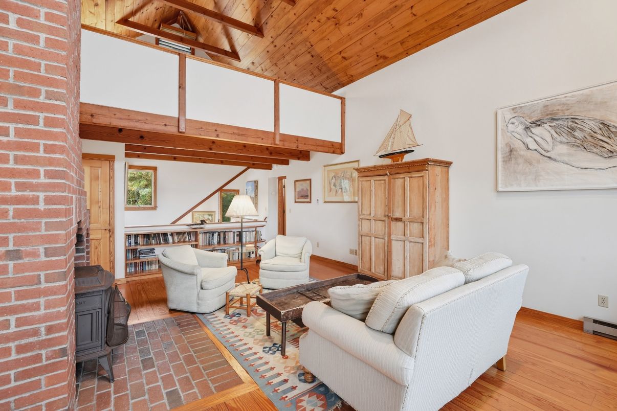 Fireplace, Interior, Living room, Stone Walls, Wooden Beams, Wooden Ceilings, Wood Texture Flooring