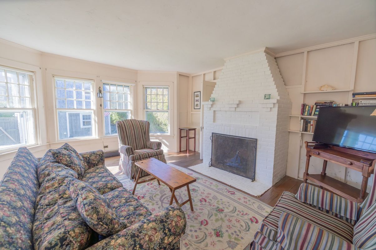 Fireplace, Interior, Living room, Stone Walls, Wood Texture Flooring