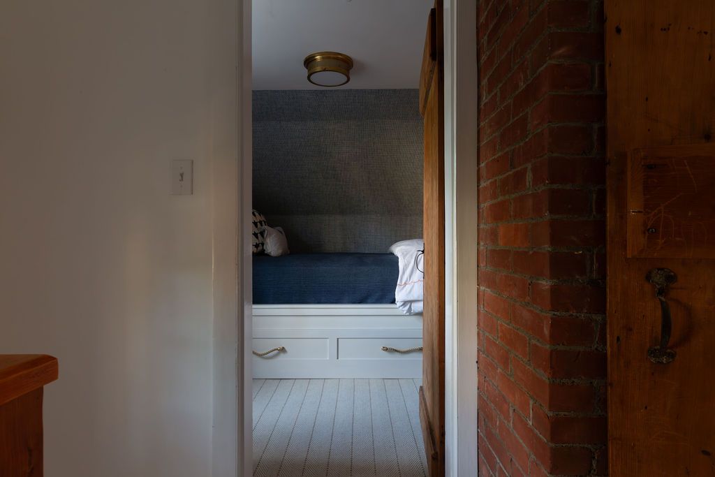 Interior, Stone Walls, Wood Texture Flooring