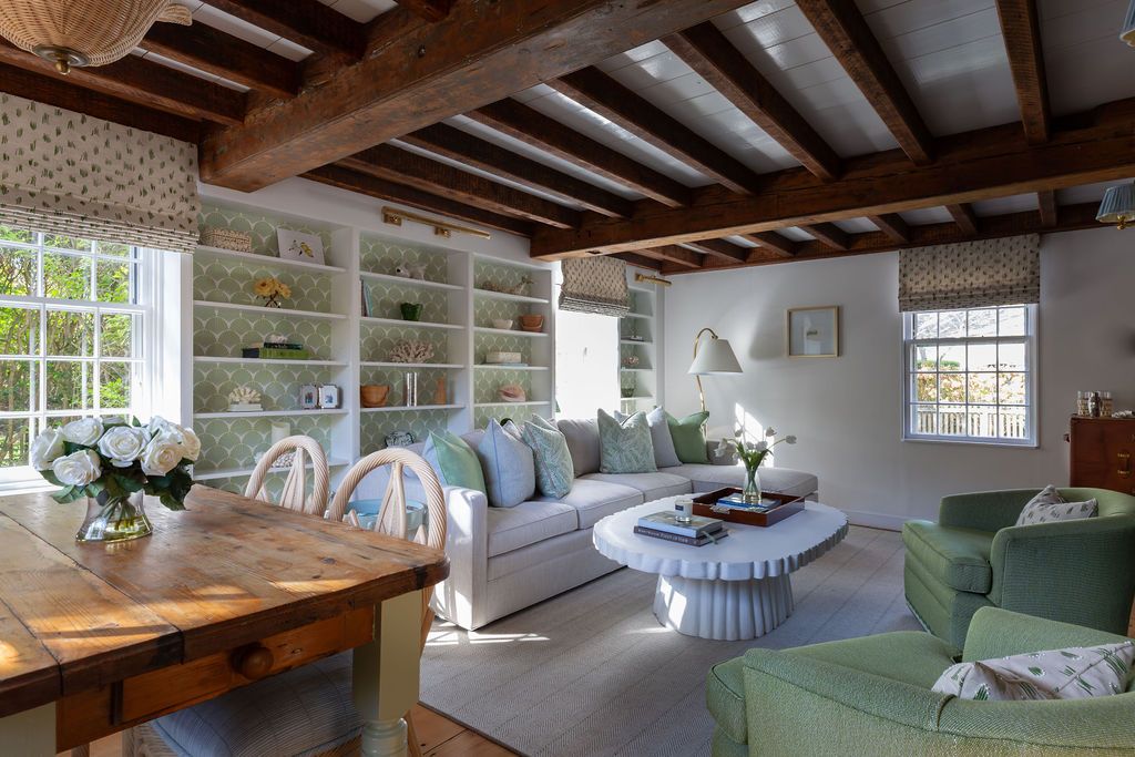 Dining room, Interior, Living room, Wooden Beams, Wood Texture Flooring