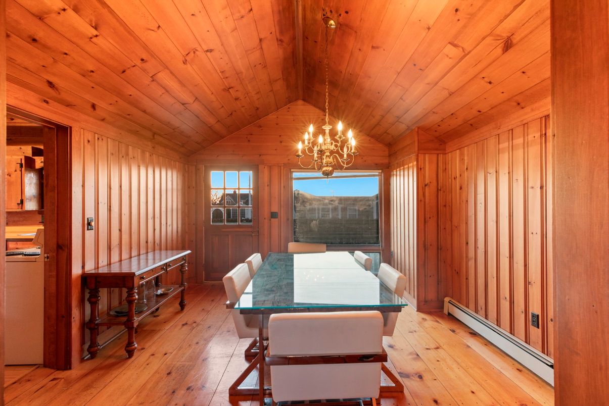 Chandelier, Dining room, Interior, Wooden Ceilings, Wood Texture Flooring, Wooden Walls