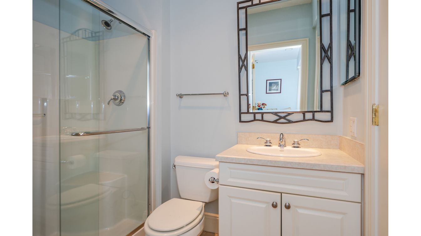 Bathroom, Glass Shower, Interior, Tile Countertops