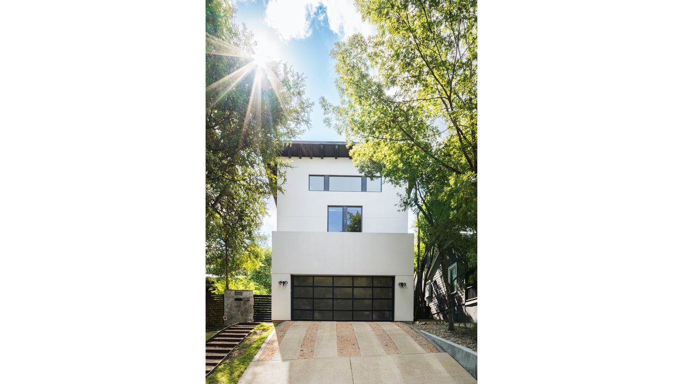 Attached, Exterior, Facade, Modern