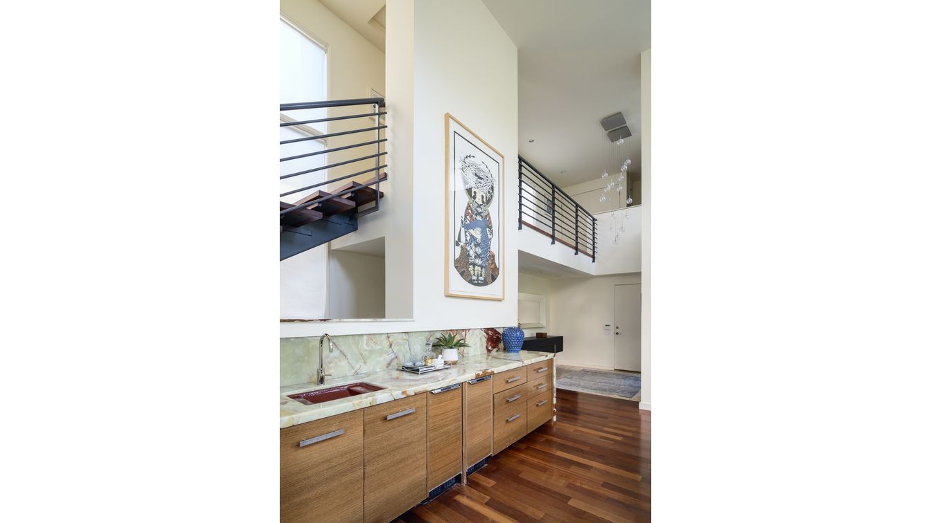 Bathroom, Interior, Recessed Lighting, Wood Texture Flooring
