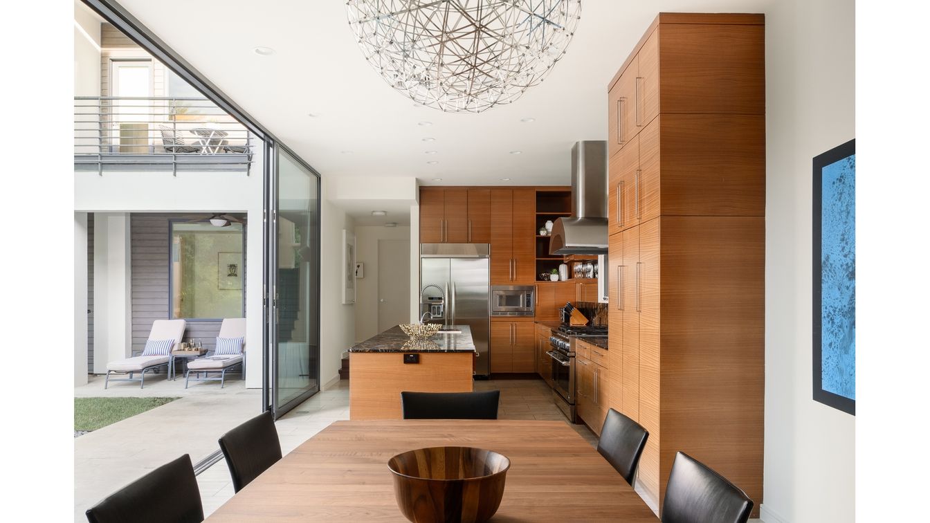Dining room, Interior, Kitchen, Recessed Lighting, Stainless Steel Appliances
