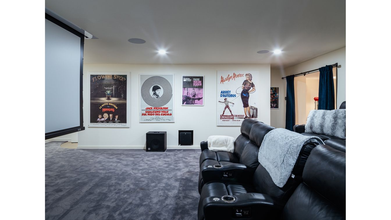 Home Theatre Room, Interior, Recessed Lighting, Theatre Room