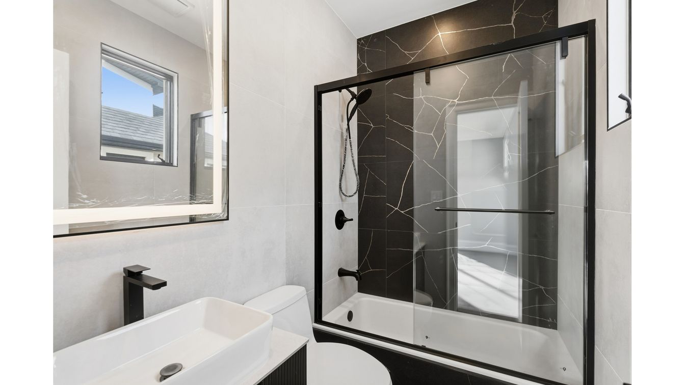 Bathroom, Glass Shower, Interior, Marble Walls