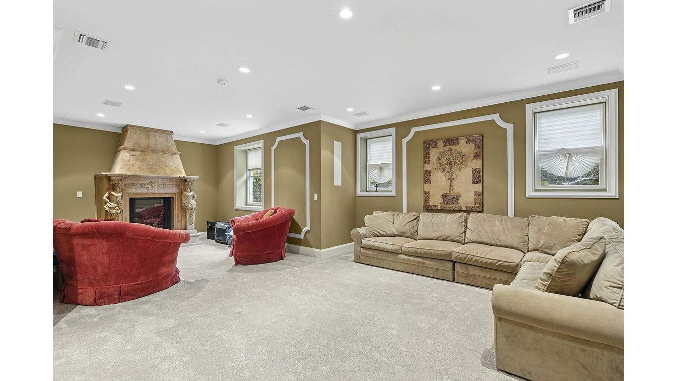 Fireplace, Interior, Living room, Recessed Lighting