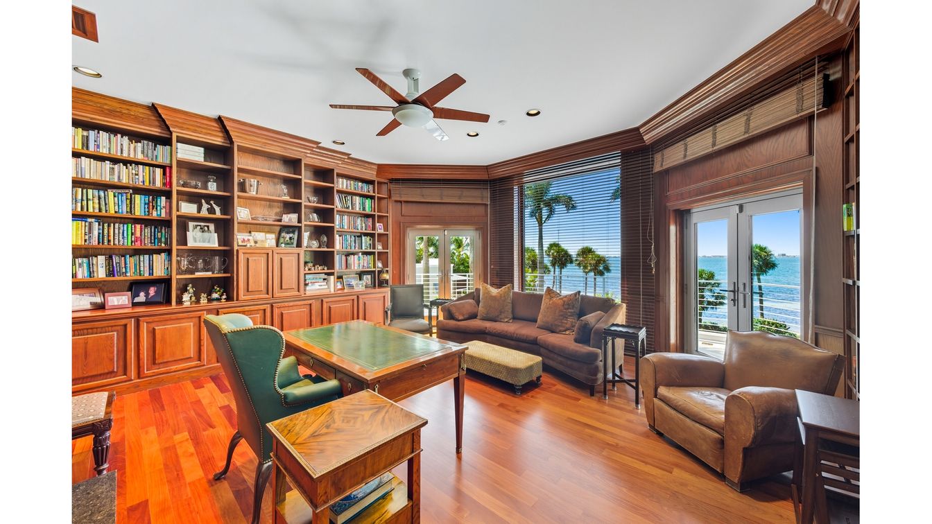 Home Office, Interior, Living room, Recessed Lighting, Water, Wood Texture Flooring