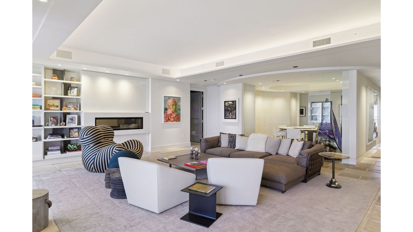 Dining room, Fireplace, Interior, Living room, Recessed Lighting