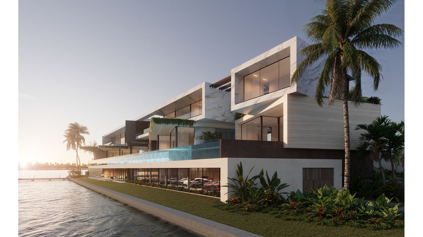 Backyard, Exterior, Facade, Pool, Modern