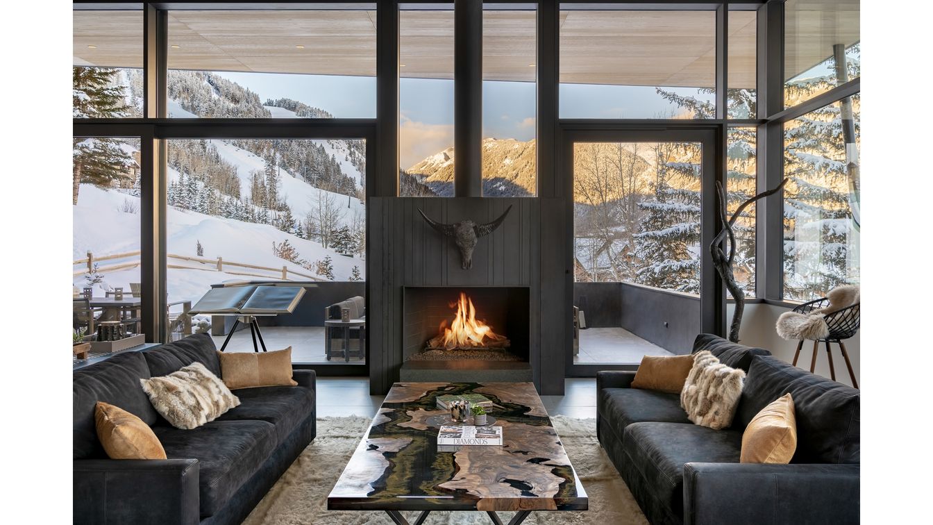 Fireplace, Interior, Living room, Sun Room, Water