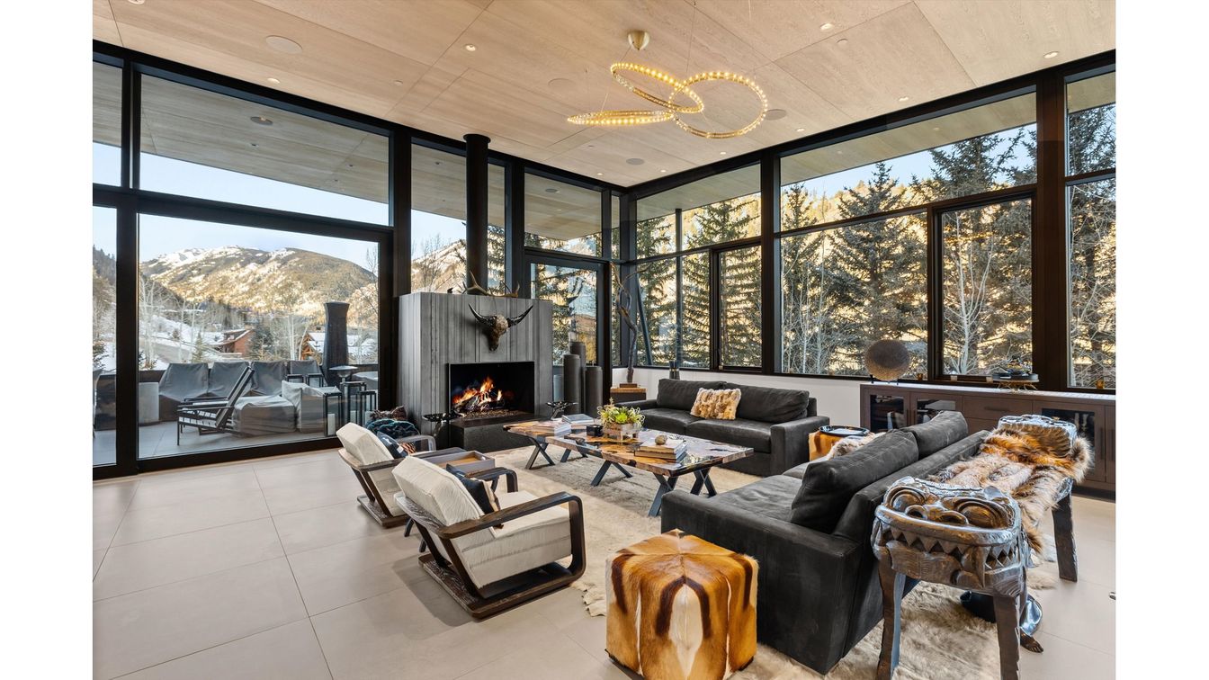 Fireplace, Interior, Living room, Recessed Lighting