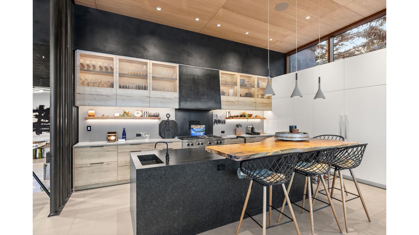 Interior, Kitchen, Pendant Lights, Recessed Lighting, Wooden Ceilings