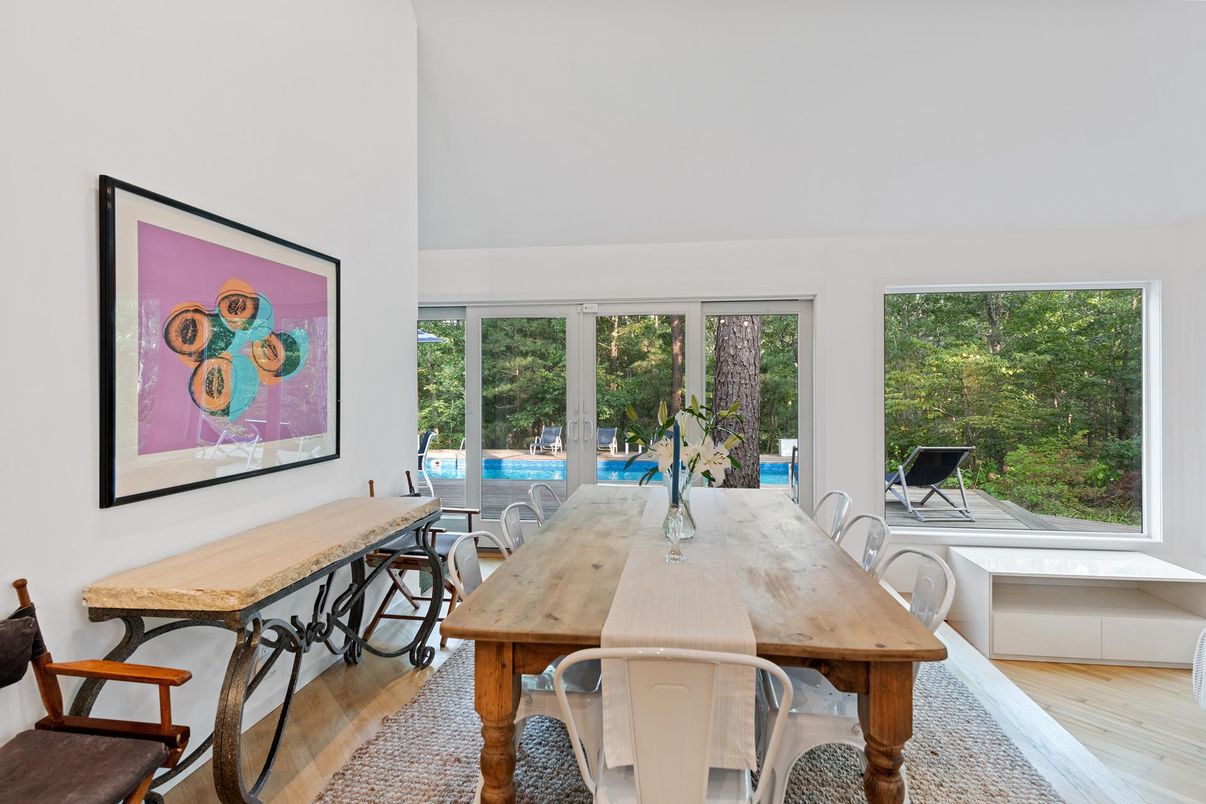 Dining room, Interior, Wood Texture Flooring