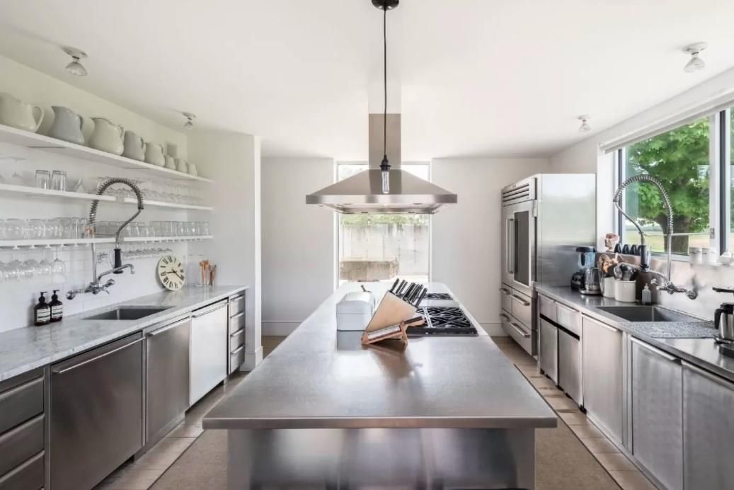 Interior, Kitchen, Pendant Lights, Stainless Steel Appliances