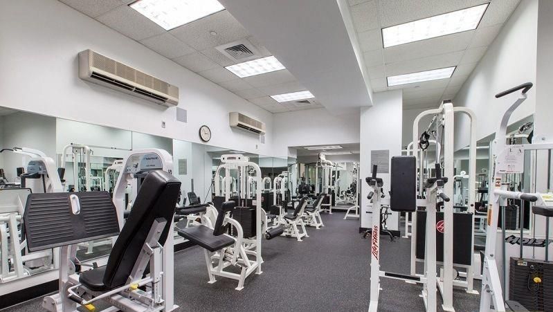 Fitness Equipment, Gym, Interior, Recessed Lighting
