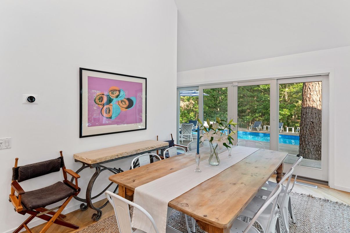Dining room, Interior, Wood Texture Flooring