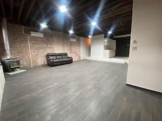 Empty room, Interior, Recessed Lighting, Stone Walls