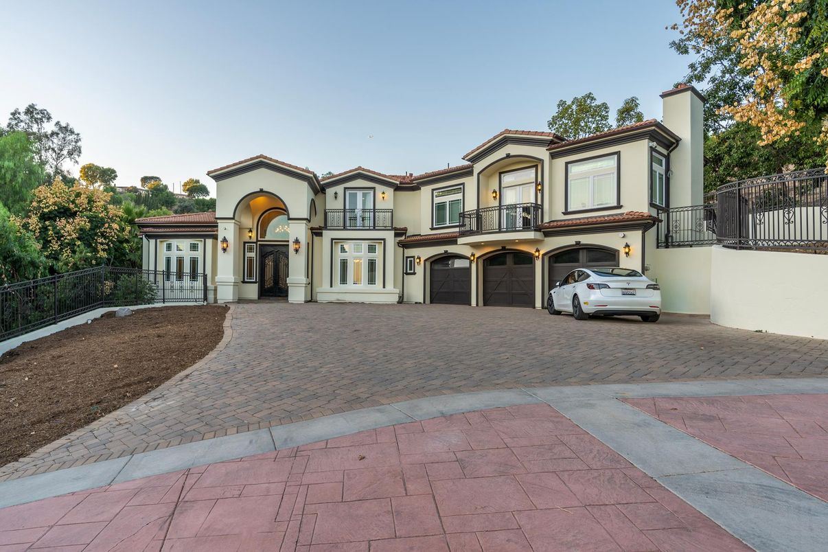Attached, Backyard, Exterior, Facade, Mediterranean