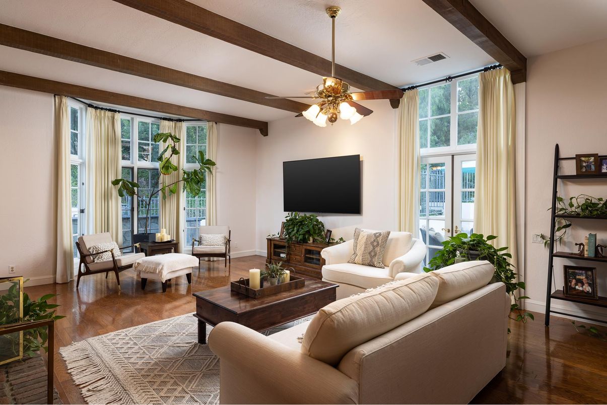 Interior, Living room, Wooden Beams, Wood Texture Flooring