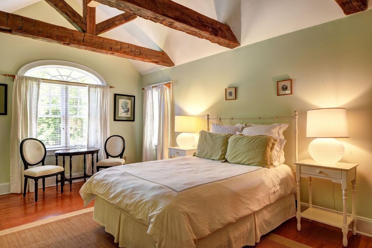 Bedroom, Interior, Wooden Beams, Wood Texture Flooring