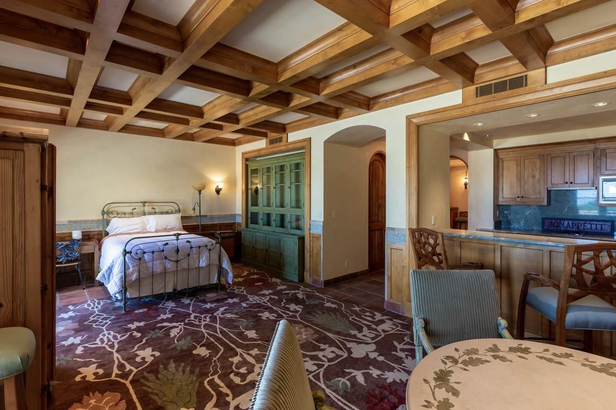 Bedroom, Interior, Recessed Lighting, Wooden Beams