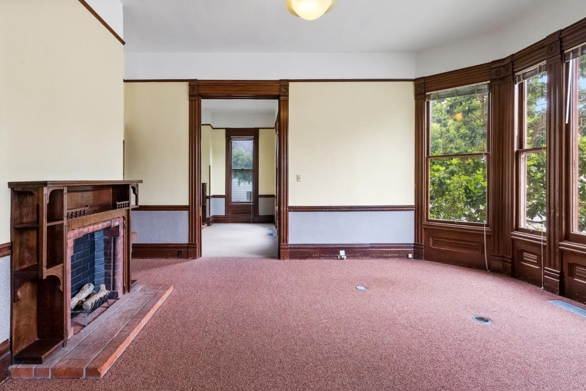 Empty room, Fireplace, Interior