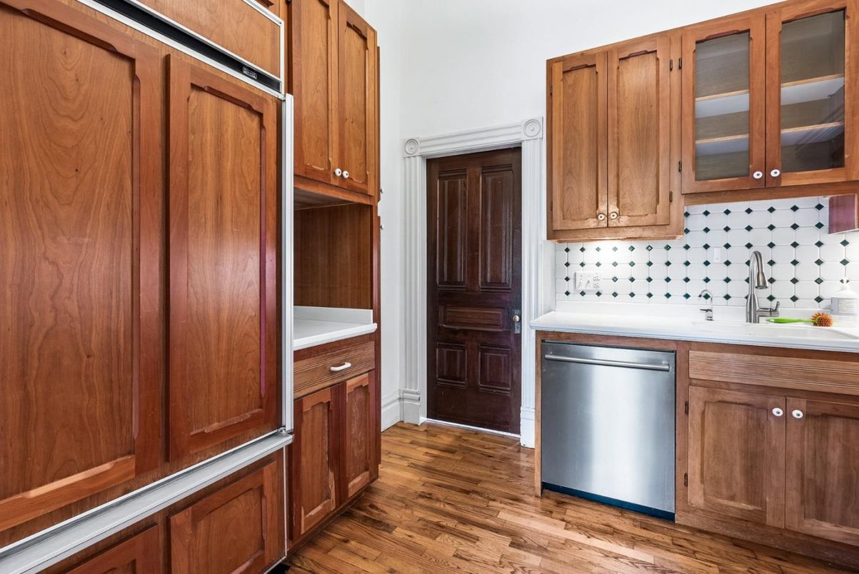 Interior, Kitchen, Wood Texture Flooring