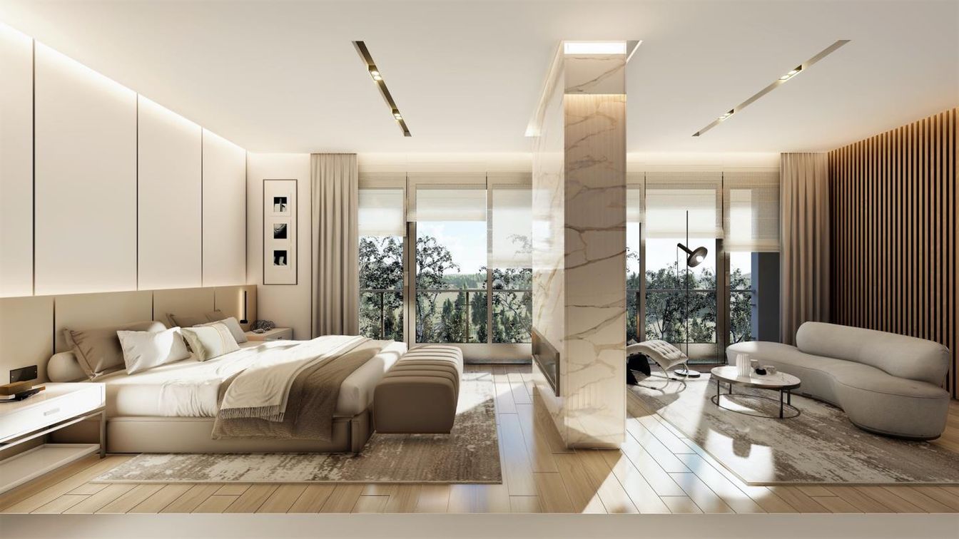 Bedroom, Interior, Wood Texture Flooring