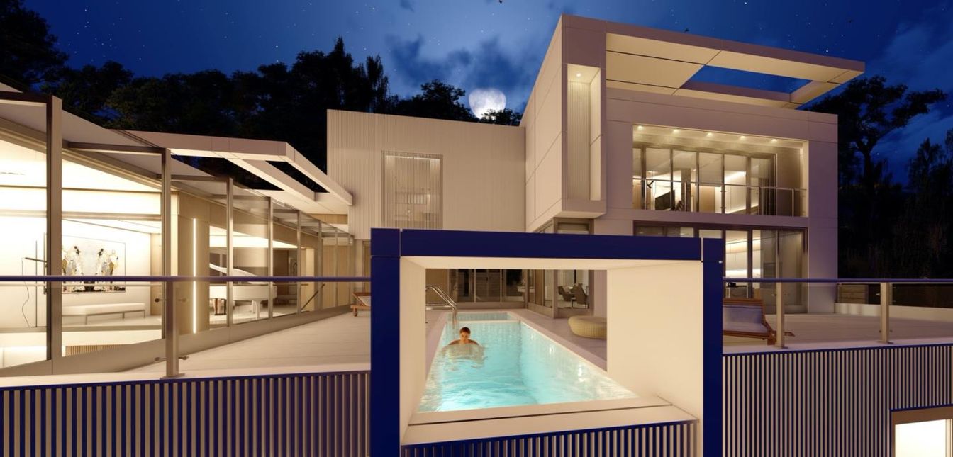 Exterior, Facade, Modern