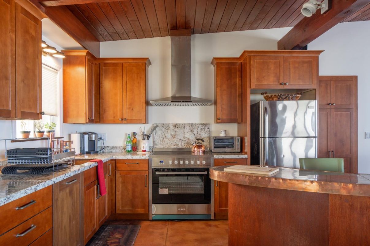 Interior, Kitchen, Stainless Steel Appliances, Wooden Beams, Wooden Ceilings