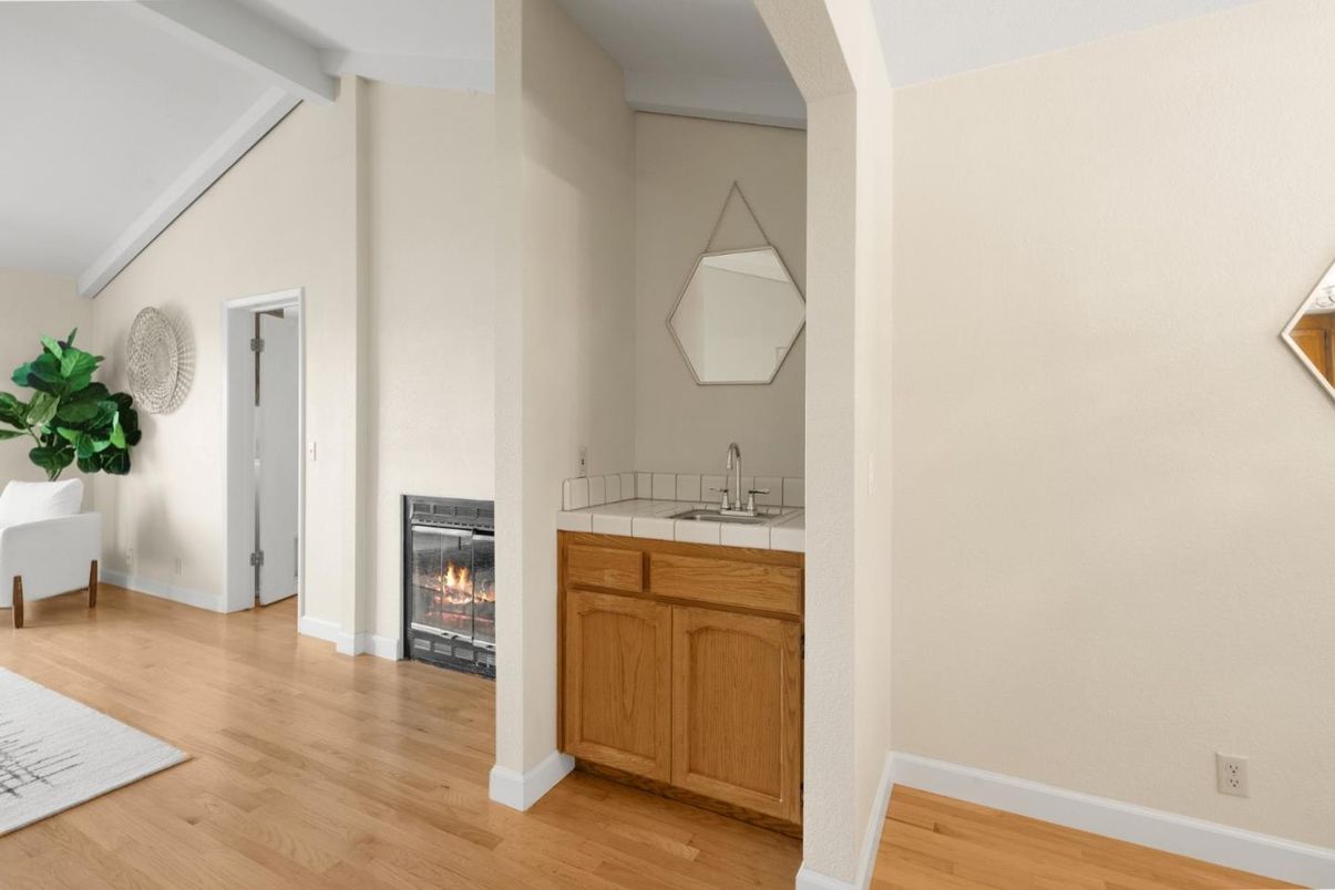 Fireplace, Interior, Wood Texture Flooring