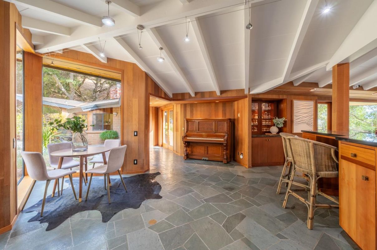 Dining room, Interior, Wooden Walls