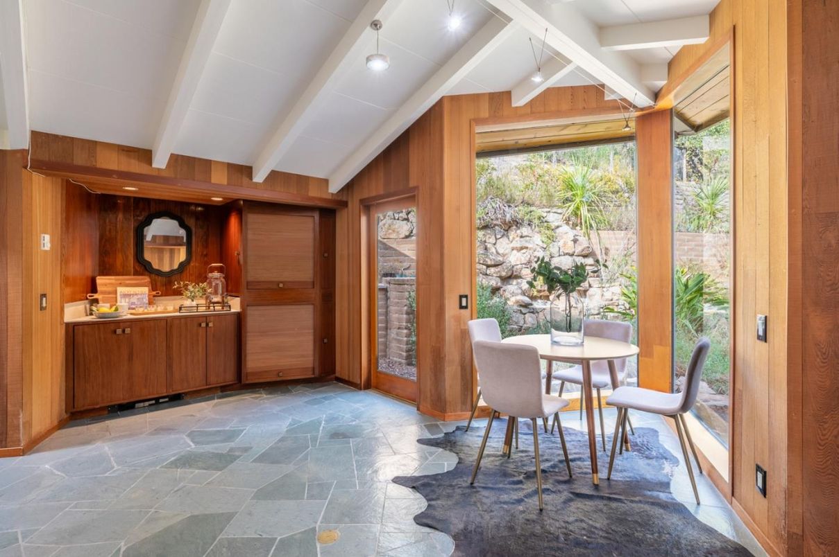 Dining room, Interior, Wooden Walls